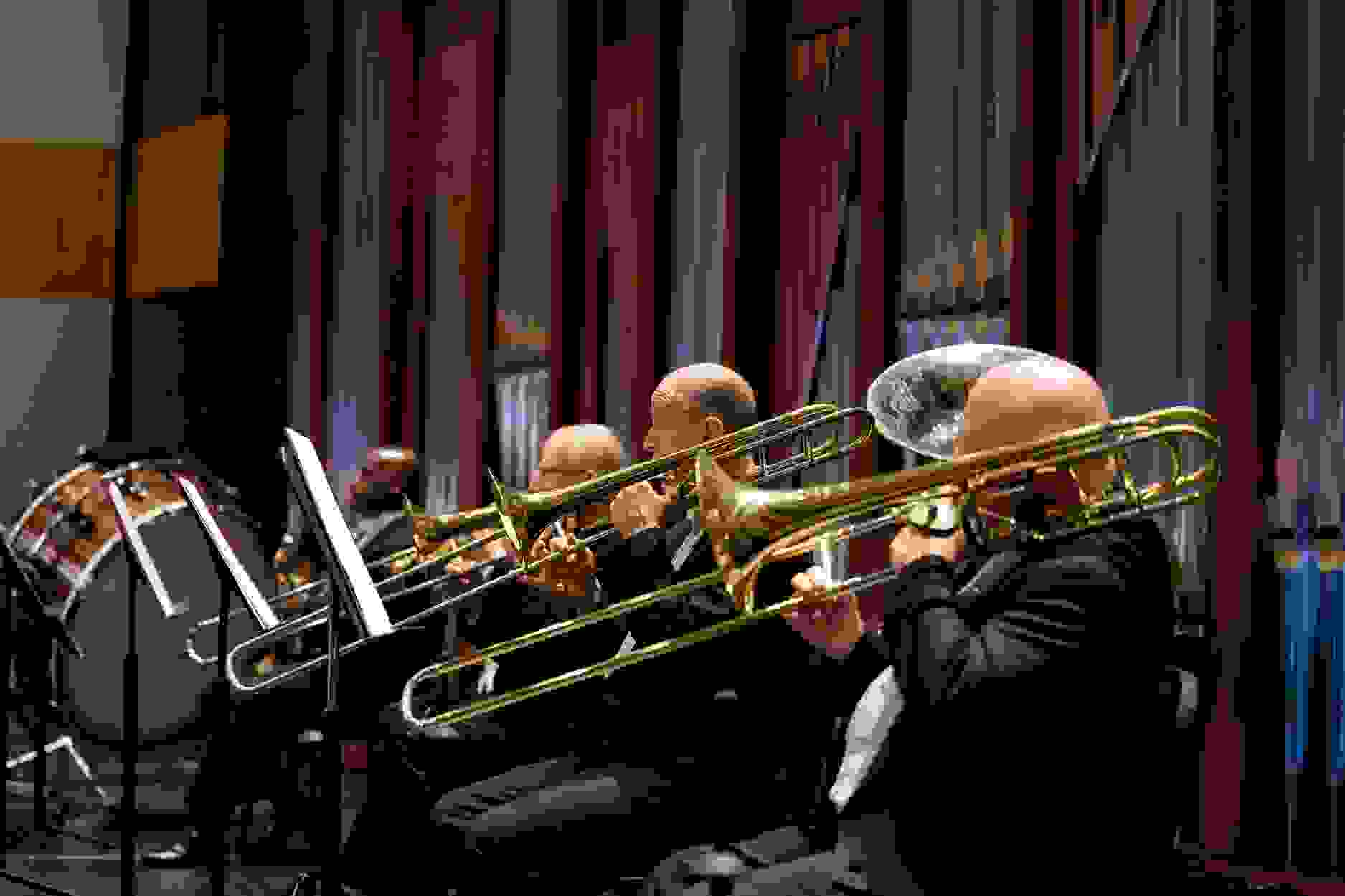 The low brass section performs Wagner’s Flying Dutchman Overture. 