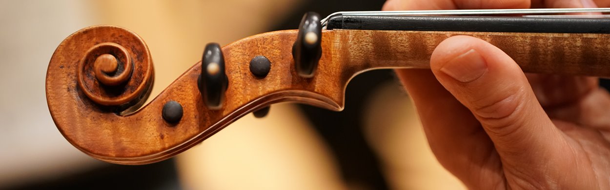Closeup of a violin