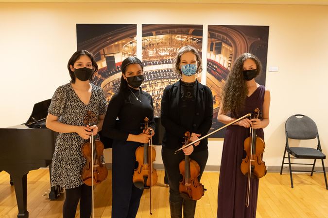 Hilary Hahn master class at Symphony Center for CMPI Fellows