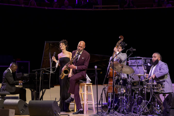 Joshua Redman Quartet And Gabrielle Cavassa on stage