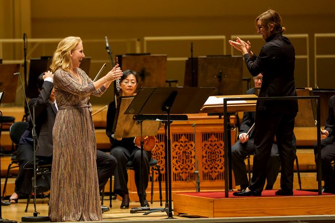 Jennifer Gunn and Daniela Candillari end the performance with a finishing flourish