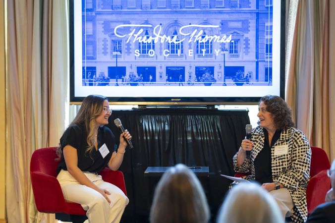 Gabriela Lara and Vanessa Moss at the Theodore Thomas Society Luncheon
