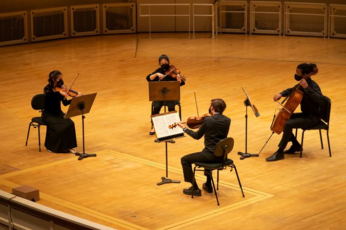 CMPI Fellows Esme Arias-Kim, Ella Saputra, Jonathan Miller and Sameer Agrawal