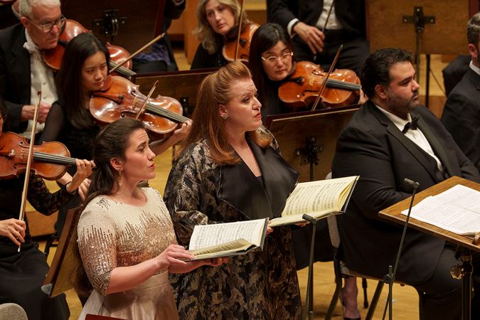 Close up of soprano Joélle Harvey and mezzo-soprano Jennifer Johnson Cano