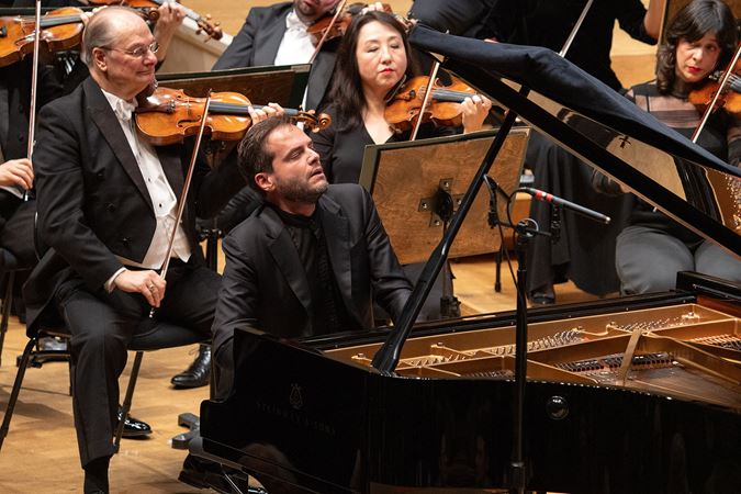 Piemontesi plays the piano expressively