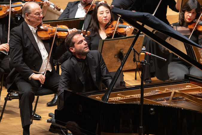 Piemontesi plays the piano expressively