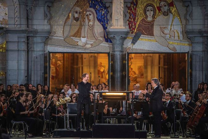 Riccardo Muti and Felix Klieser in Lourdes