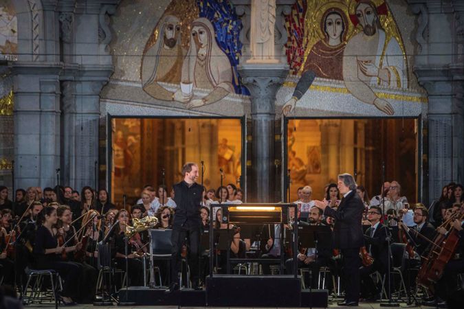 Riccardo Muti and Felix Klieser in Lourdes