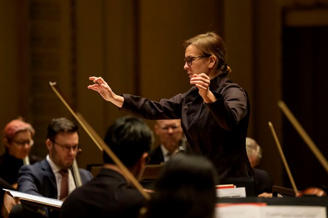 Daniela Candillari on the podium