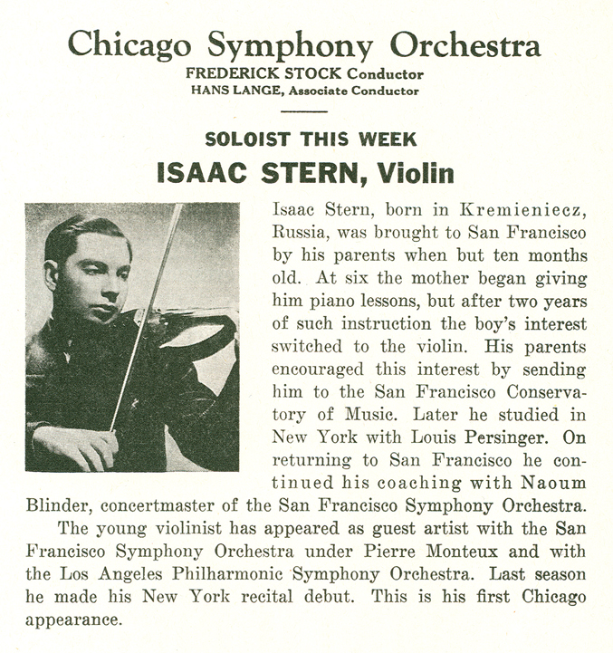 125 Moments: 030 Isaac Stern | Chicago Symphony Orchestra