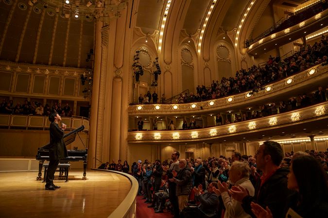 A bow shot of Mao Fujita at the end of his recital