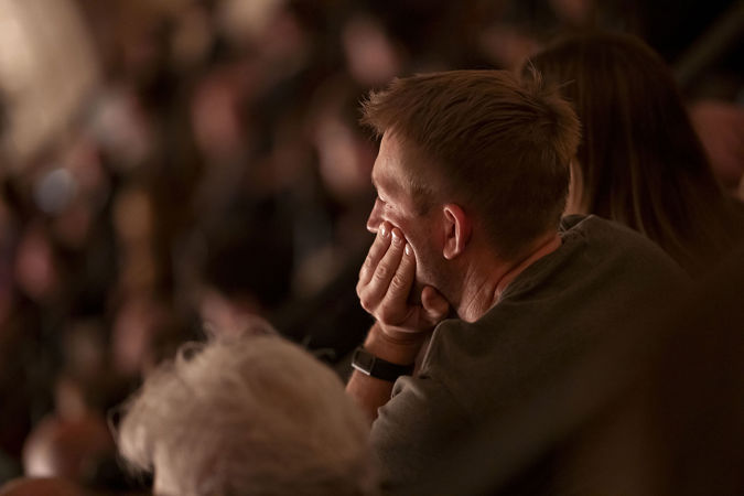 audience member watching