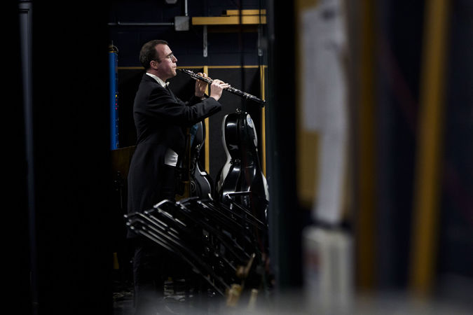 CSO Principal Oboe William Welter performs an offstage solo part during Symphonie fantastique
