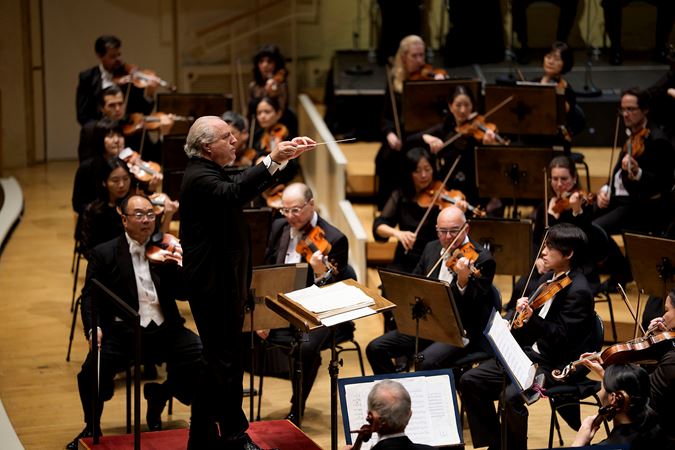 Manfred Honeck Leading The CSO And Chorus On Stage