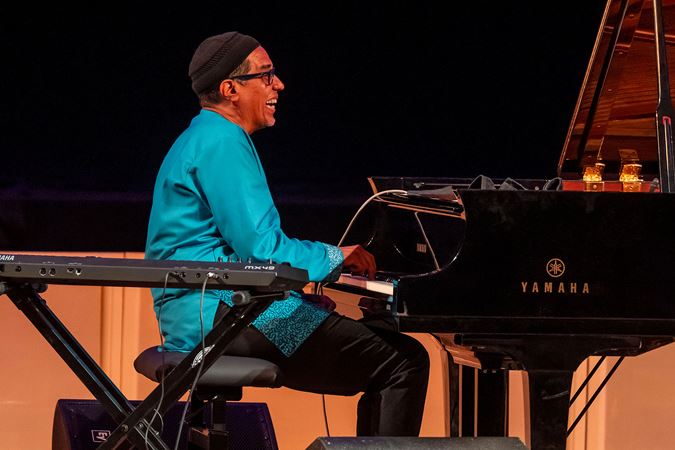 jazz pianist smiling