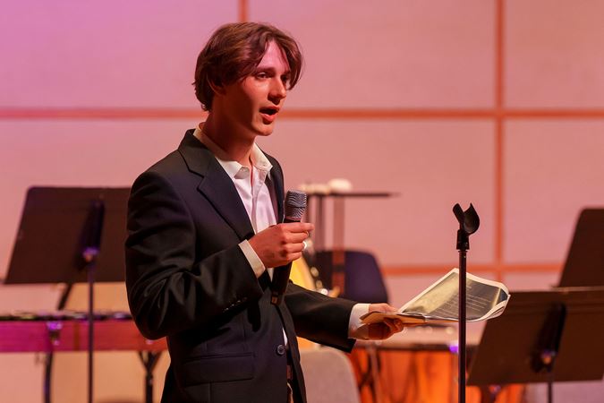 young composer speaking