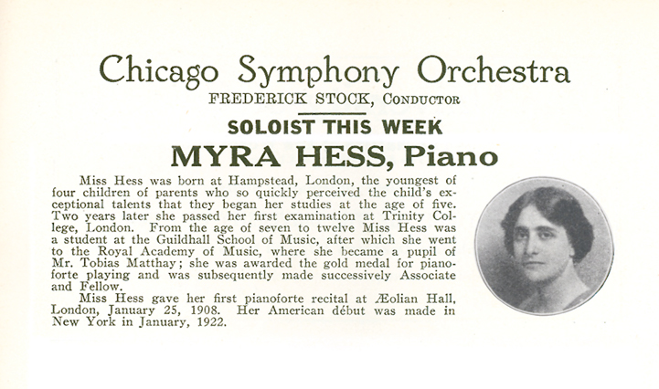 125 Moments 065 Myra Hess Chicago Symphony Orchestra