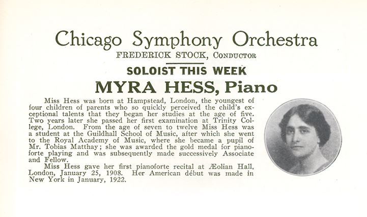 125 Moments 065 Myra Hess Chicago Symphony Orchestra