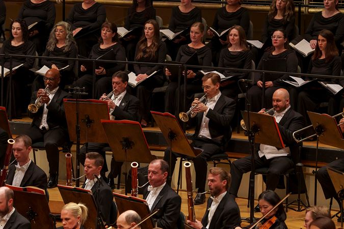 the CSO trumpet section performing