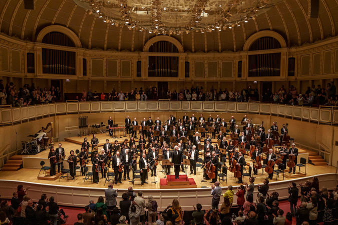 orchestra standing