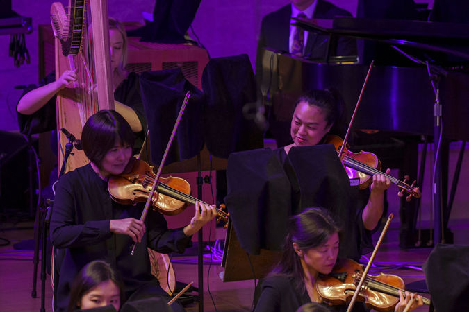 violinists playing
