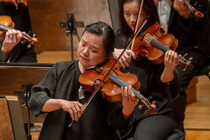 viola soloist playing