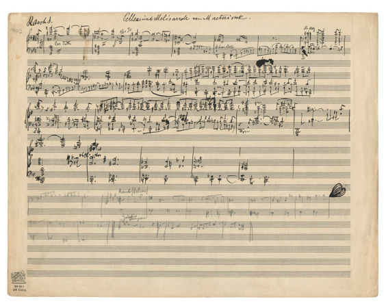 Sketches and drafts of Schoenberg's Pelleas and Melisande