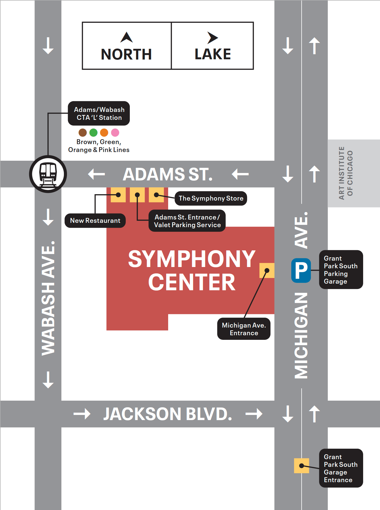 DOWNTOWN CHICAGO MOTORCOACH LOADING ZONES & PARKING LOCATIONS