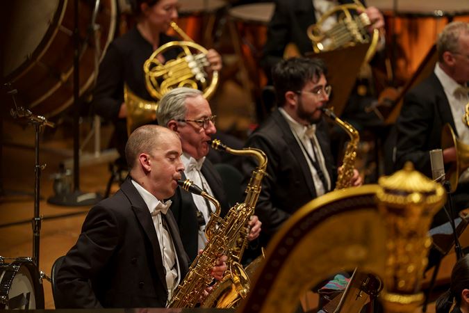 three guest saxophonists perform as part of Gershwin's An American in Paris