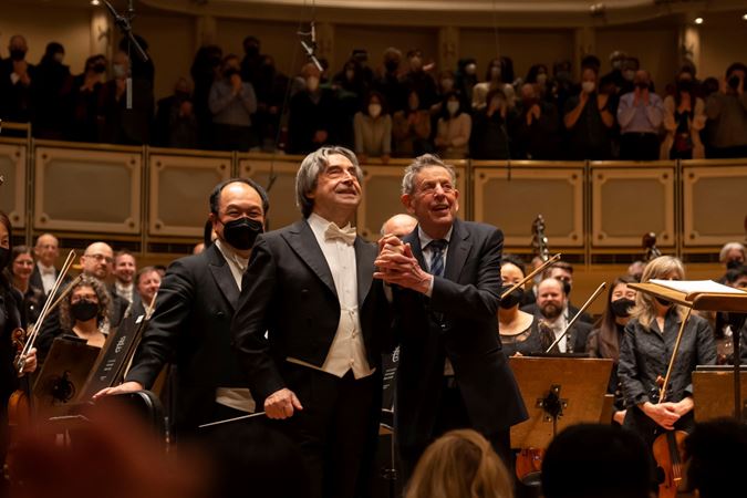 Riccardo Muti and Philip Glass