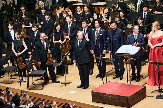 Muti after performance of Simon Boccanegra