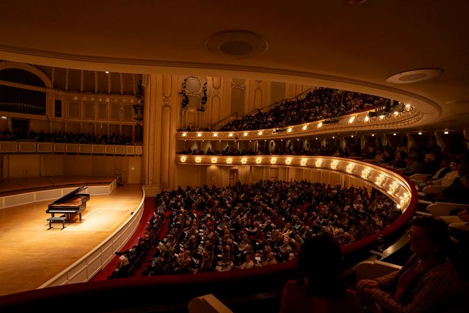 A widest of the stage and Orchestra Hall