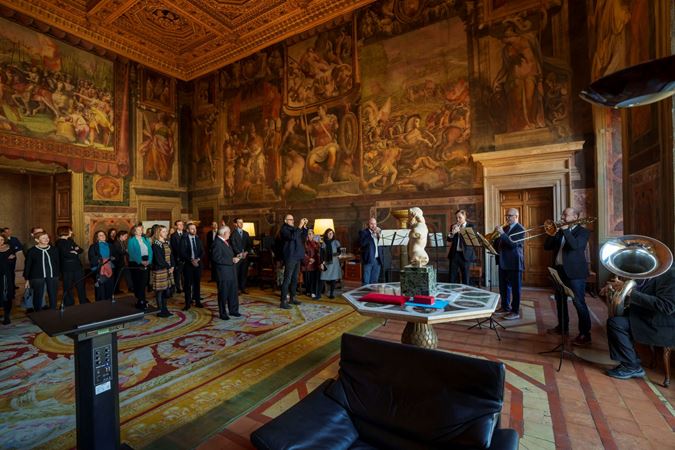 Brass quintet in Farnese Palace