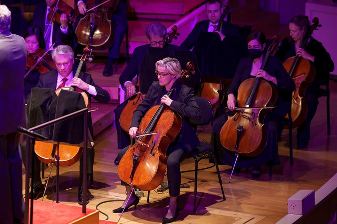 cello section playing