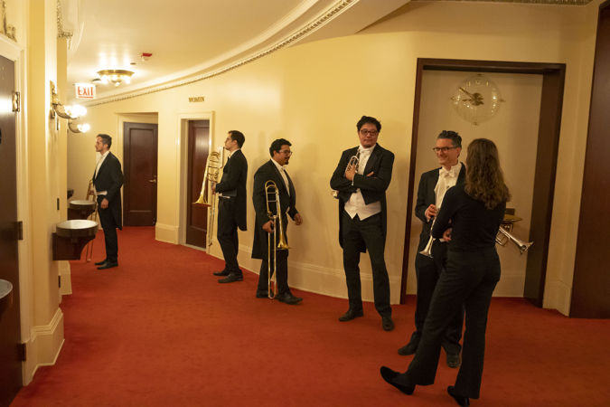 offstage brass