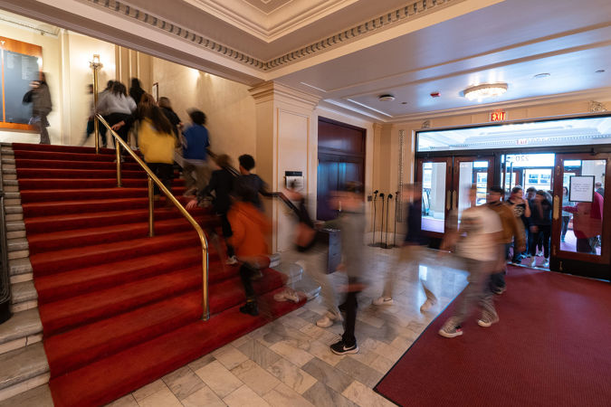 time-lapse lobby