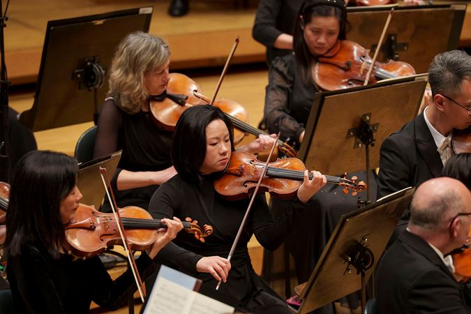 Group shot of the CSO violin section