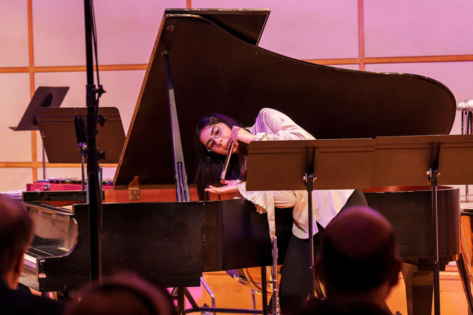 flutist performing