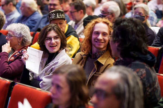 Patrons chatting in their seats on the Main Floor
