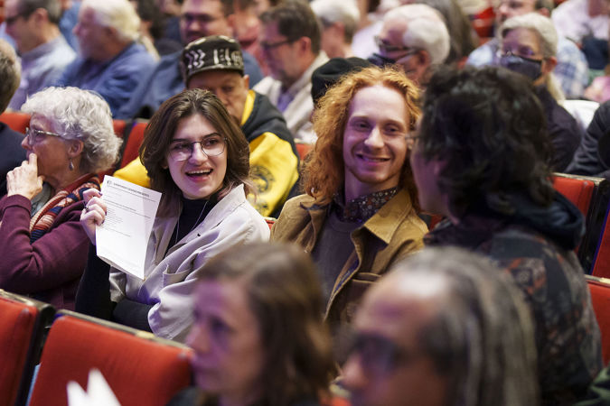 Patrons chatting in their seats on the Main Floor