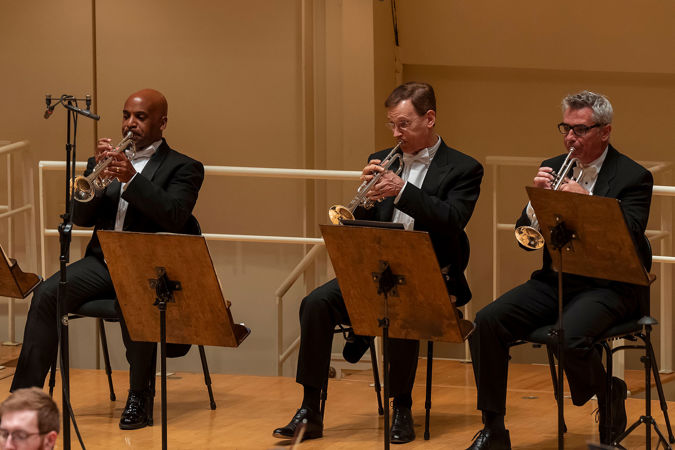 trumpets playing