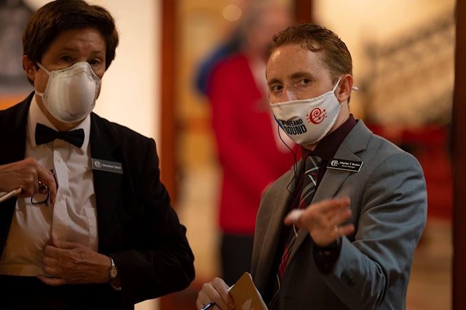 Charles Braico (with usher)