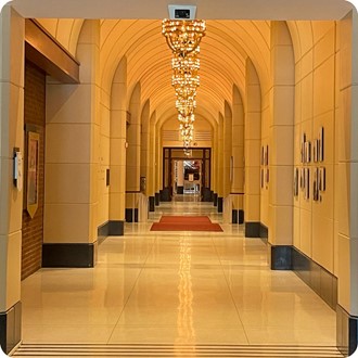 Down the Arcade hall