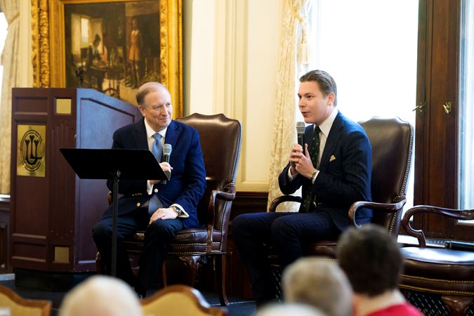 CSOA President Jeff Alexander and Zell Music Director Designate Klaus Mäkelä