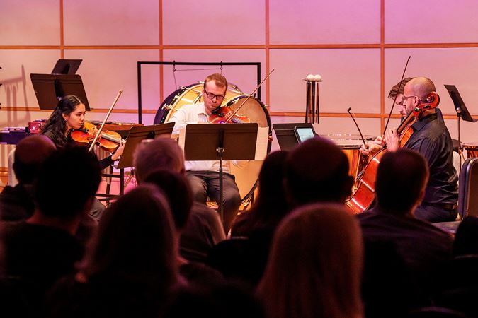 string quartet performing