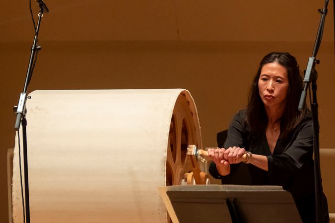 percussionist wind machine