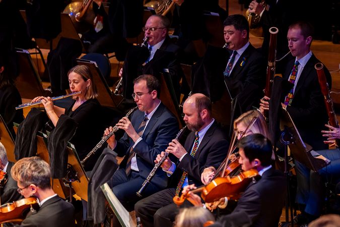 woodwind section playing