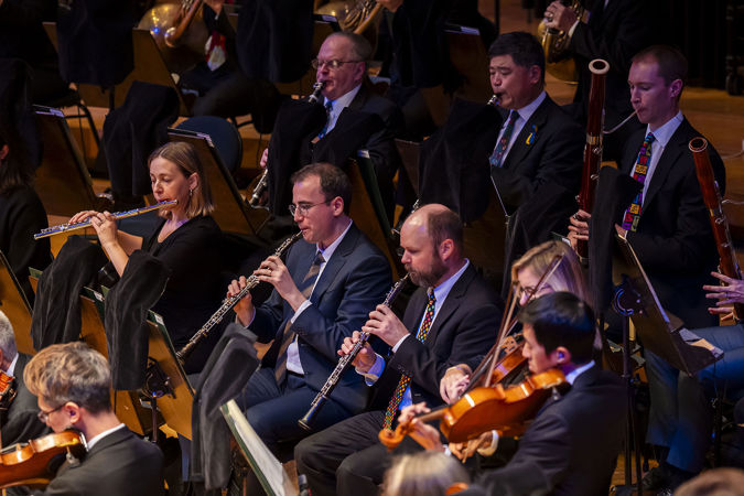 woodwind section playing