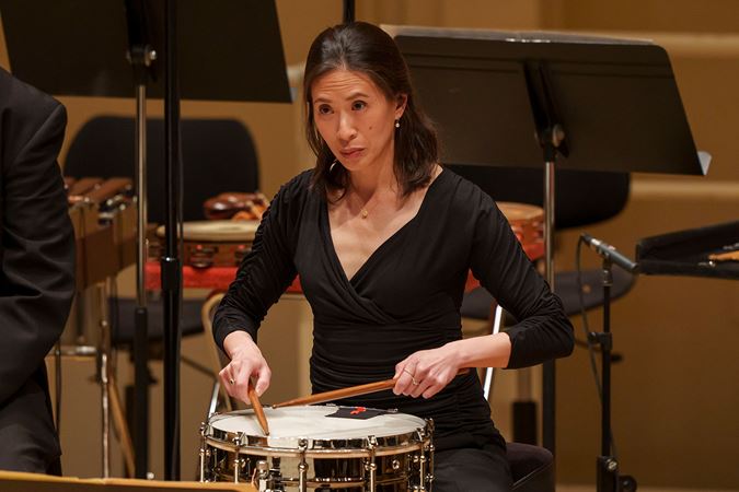 percussionist playing drum