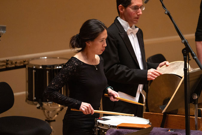 Closeup shot of Cynthia Yeh on stage